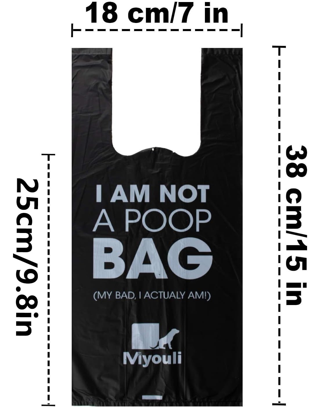 300 Counts Extra Thick Black Biodegradable Pet Poop Waste Bags With Handles for Dogs, Ocean Wind-Scented
