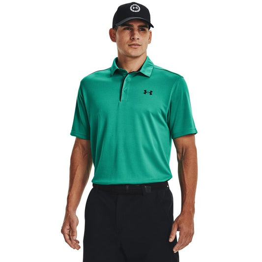 Under Armour Men's Tech Golf Polo, (508) Birdie Green / / Black, Medium Tall