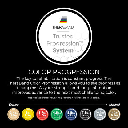 THERABAND Professional Latex Resistance Bands, Individual 6 Ft Elastic Band for Upper & Lower Body Exercise, Physical Therapy, Pilates, Home Workouts, 6 Foot, Blue, Extra Heavy, Level 5