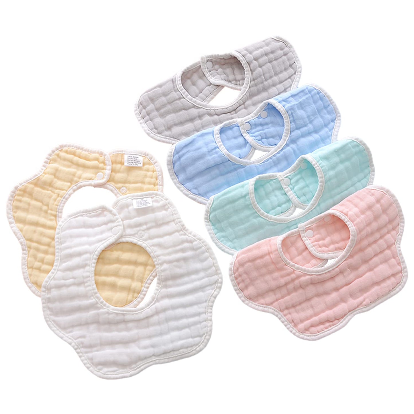 DOSMINE Muslin Baby Bibs for Drooling and Teething Newborn Drool Bibs for Baby Girl Boy