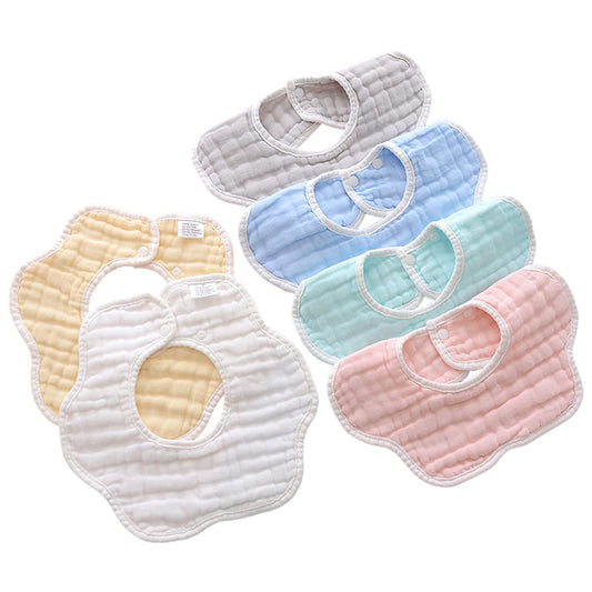 DOSMINE Muslin Baby Bibs for Drooling and Teething Newborn Drool Bibs for Baby Girl Boy