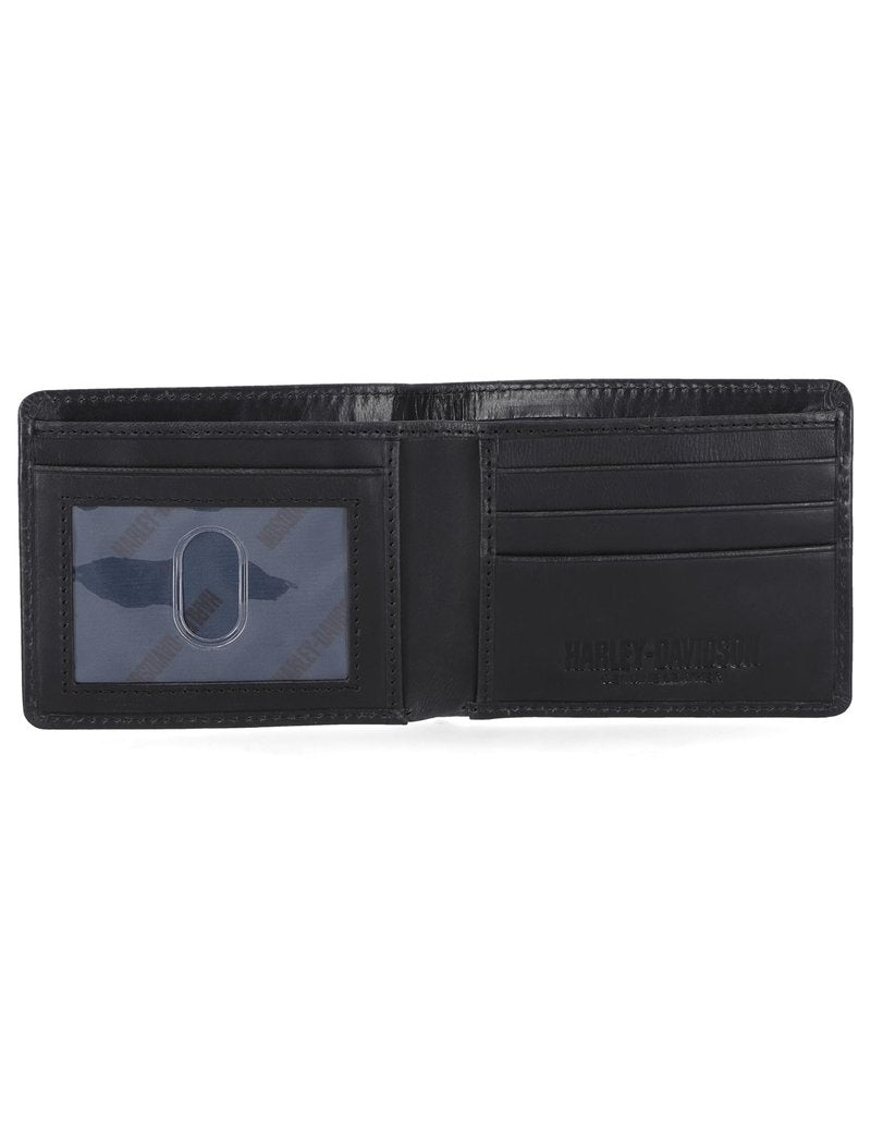 Harley-Davidson Men's Genuine Leather Rfid Blocking Wallet