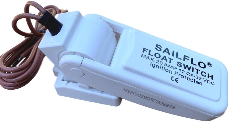 SAILFLO 2000GPH 12V Bilge Pump with Separate Float Switch – Submersible Marine Boat Electric Water Pump, 1-1/8” Hose Outlet, Anti-Airlock Protection, Heavy-Duty Motor, 8.5A 12 Volt Low Draw