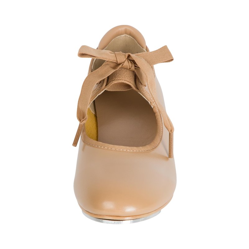 Linodes Economy Unisex-Child Lace Up Tap Shoe for Girls and Boys Tap Flat-Brown-11M-Little Kid