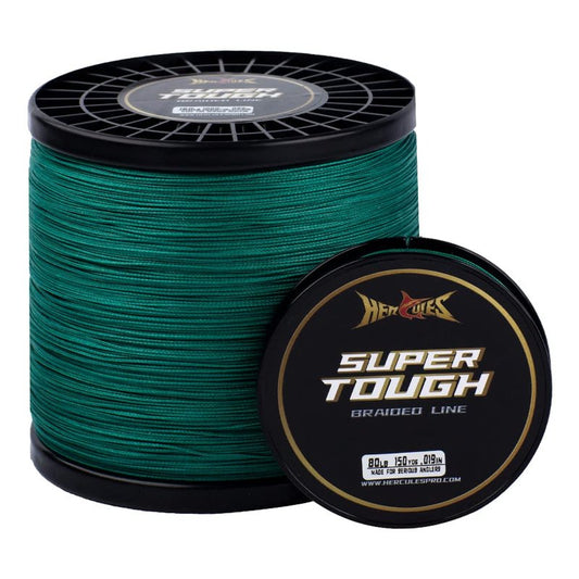 HERCULES Super Tough Braided Fishing Line 20 pounds Test Moss Green 20LB (1000 Yards) - 4 Strands