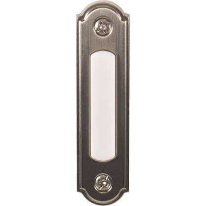 Newhouse Hardware LED Lighted Metal Door Chime Push Button (Oil-Rubbed Bronze) | Surface Mount Lighted Door Bell Button | Replacement Wired Doorbell Button for Most Door Bell Chimes