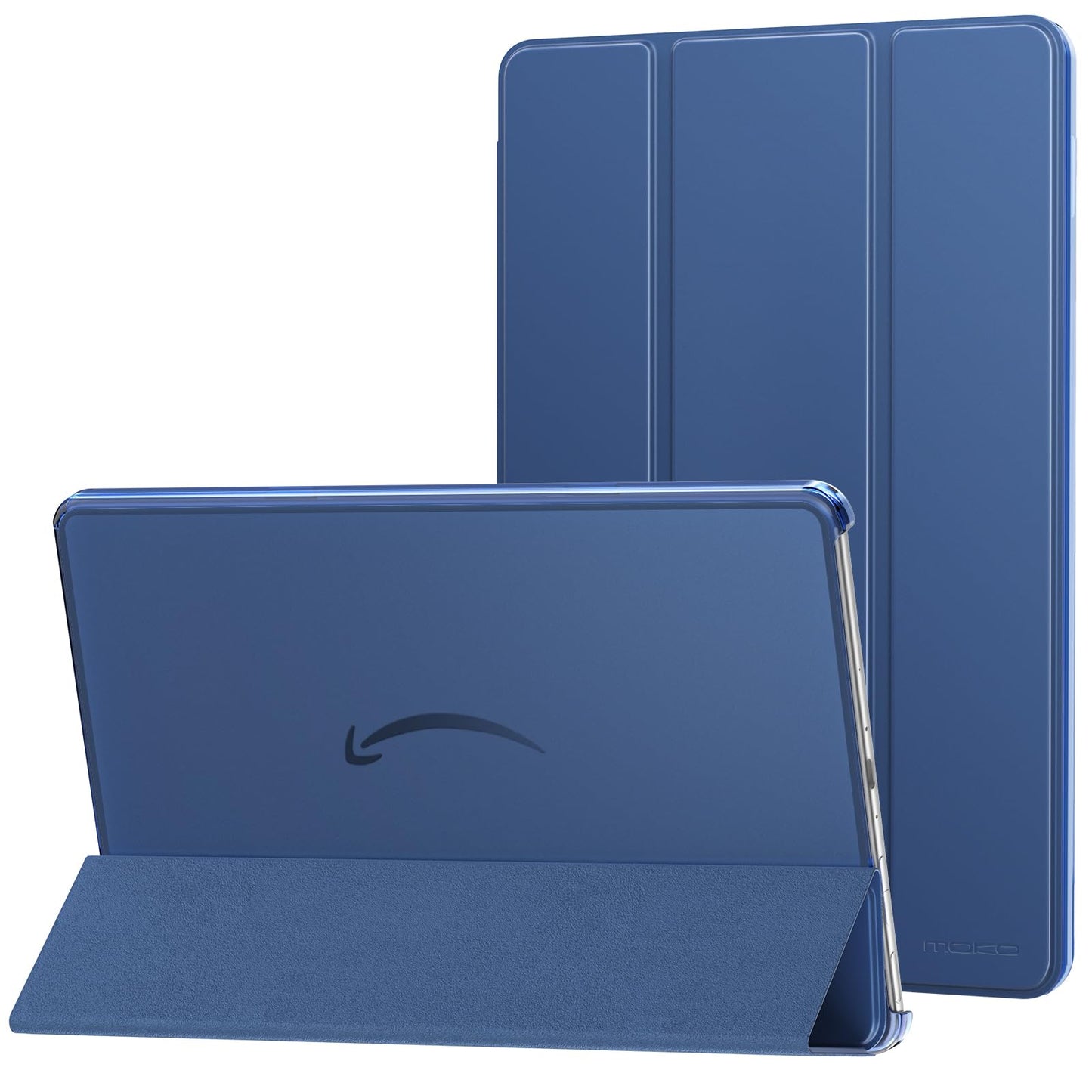 MoKo Case Fits Amazon Fire Max 11 Tablet (13th Generation, 2023 Release) 11" - Slim PU Leather Trifold Stand Cover for Kindle Fire 11 Tablet Frosted Hard Back Shell with Auto Wake/Sleep, Dark Blue