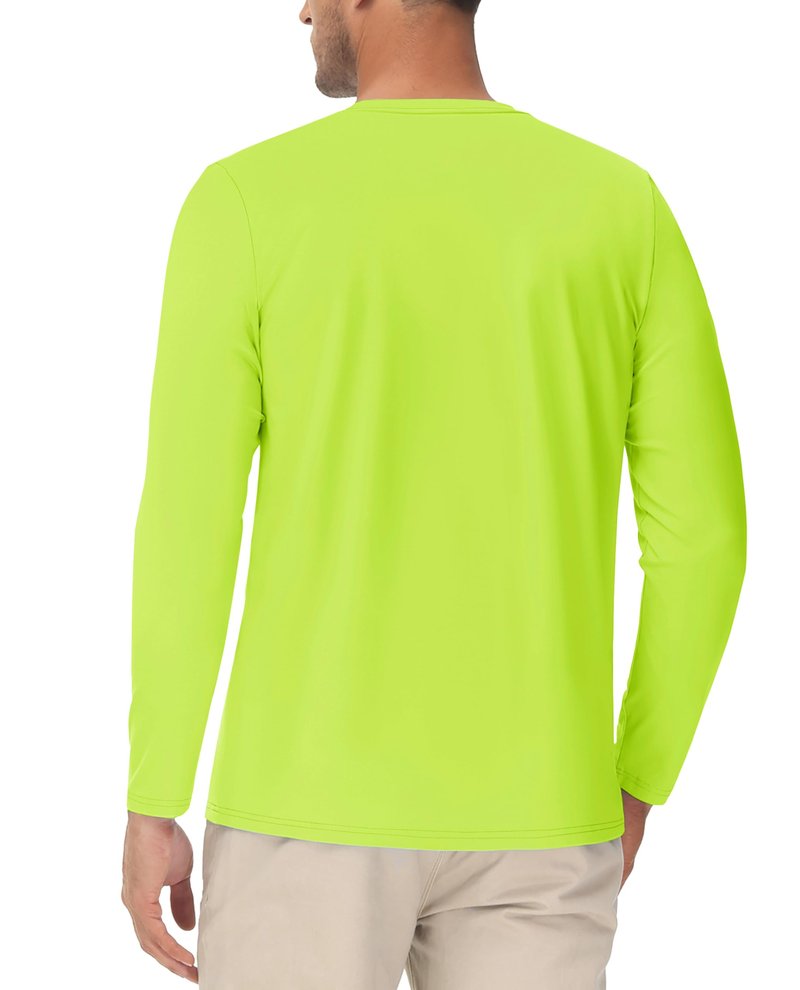EKLENTSON Mens SPF Shirts Sun Protection Quick Dry Active Shirts Rash Guard for Swimming Outdoor Workout Light Grey XXL