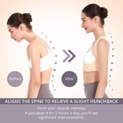 JMPOSE Back Posture Corrector for Women: Adjustable Shoulder Posture Brace Straightener Pain Relief (Small/Medium)