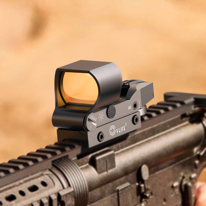 CVLIFE Reflex Sight, 1x28x40mm Red Dot Sight, 4 Adjustable Reticles Sight for 20mm Picatinny Rail, Red Dot Optics, Absolute Co-Witness Silver