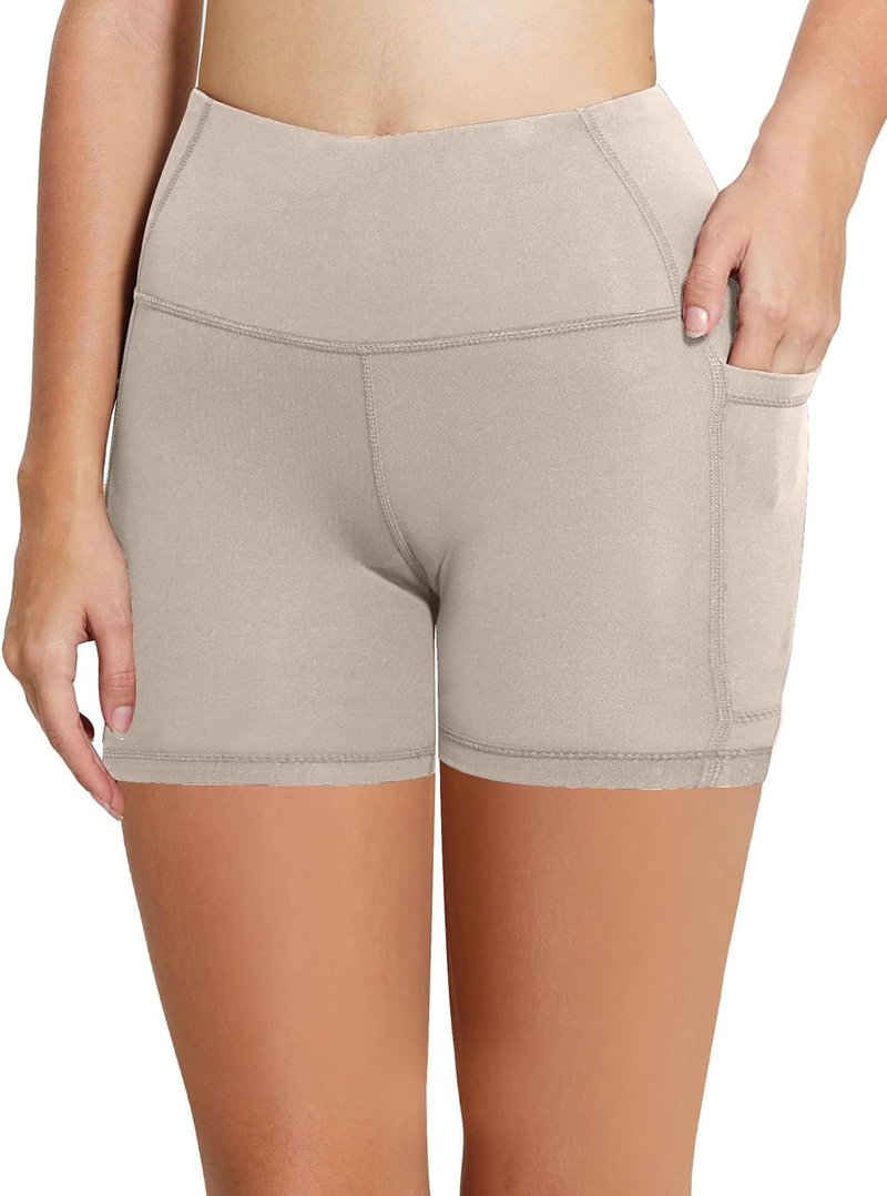 Baleaf Women's High Waist Biker Shorts - 8"/5"/3" Spandex Workout Shorts with Pockets | Yoga, Gym, Running, Volleyball
