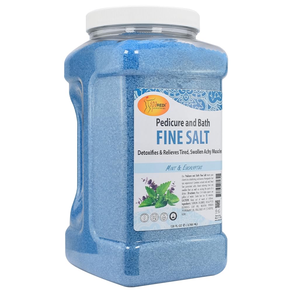 SPA REDI - Detox Foot Soak Pedicure and Bath Fine Salt, Lavender and Wildflower, 128 Oz - Made with Dead Sea Salts, Argan Oil, Coconut Oil, and Essential Oil, Hydrates, Softens and Moisturizes