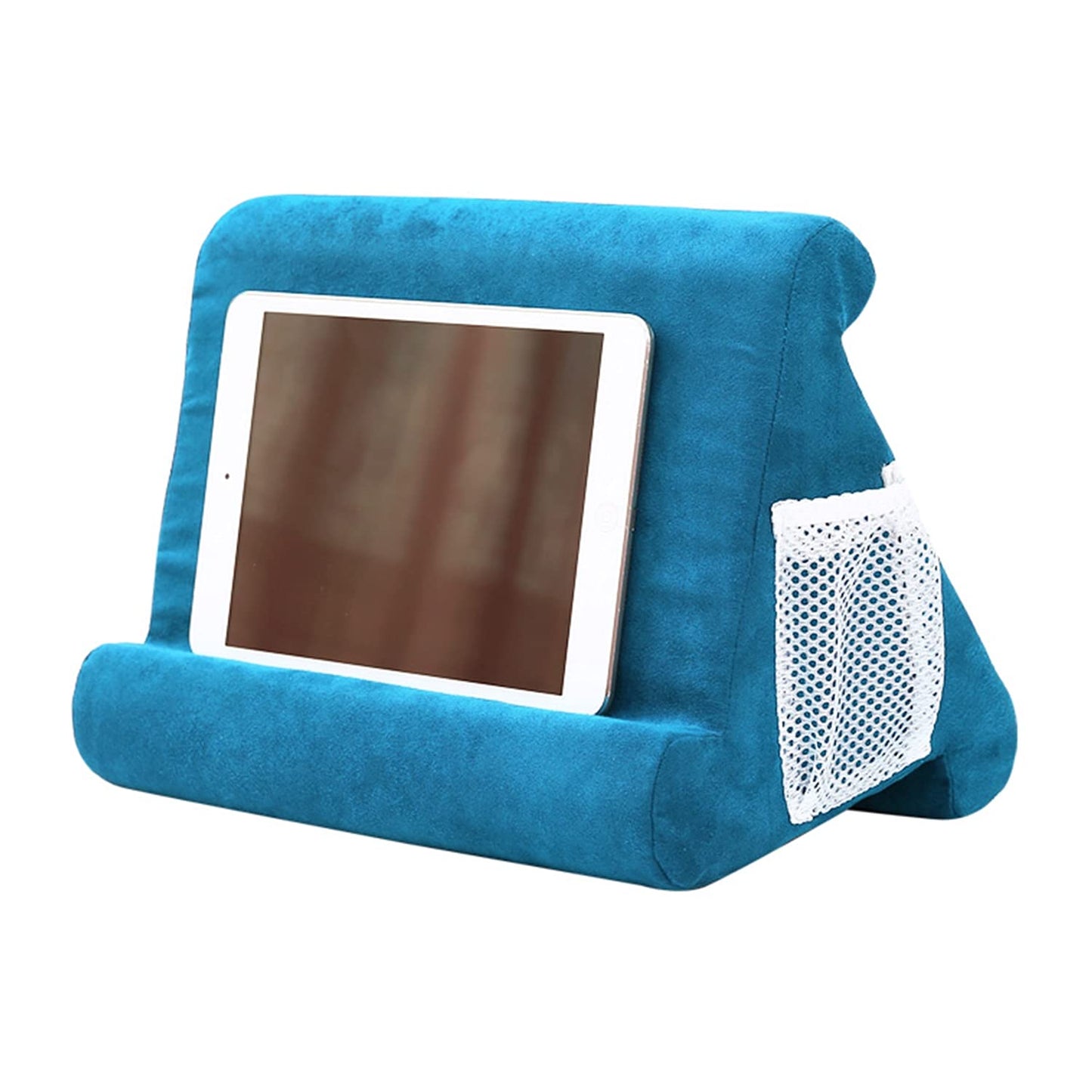 Mcbazel Tablet Pillow Stand for IPad Cushion-Stand,Soft Multi-Angle Phone Pillow Lap Holder for Tablet/iPad/E-Reader/Kindle- Lake Blue
