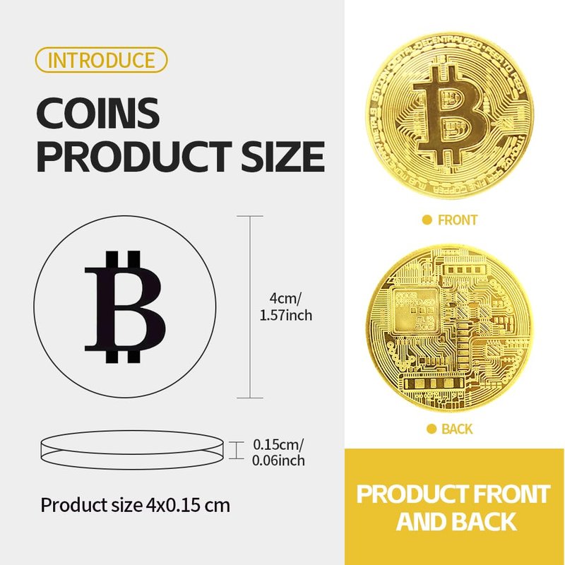 Scott Edward 2pcs Bitcoin Golf Ball Marker with Magnetic Hat Clip, Unique Golf Gift Ideas for Men and Women Golfer Golf Accessories Removable Attaches Easily to Golf Cap (Bitcoin & 2 Ball Markers)