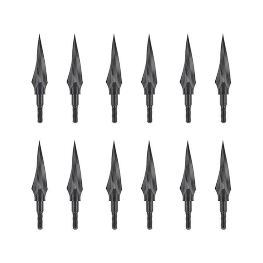 12 Pack Hunting Broadheads 100/120/125/150 Grain Traditional Archery Arrow Tips for Compound Recurve Bow Crossbow Shooting Black