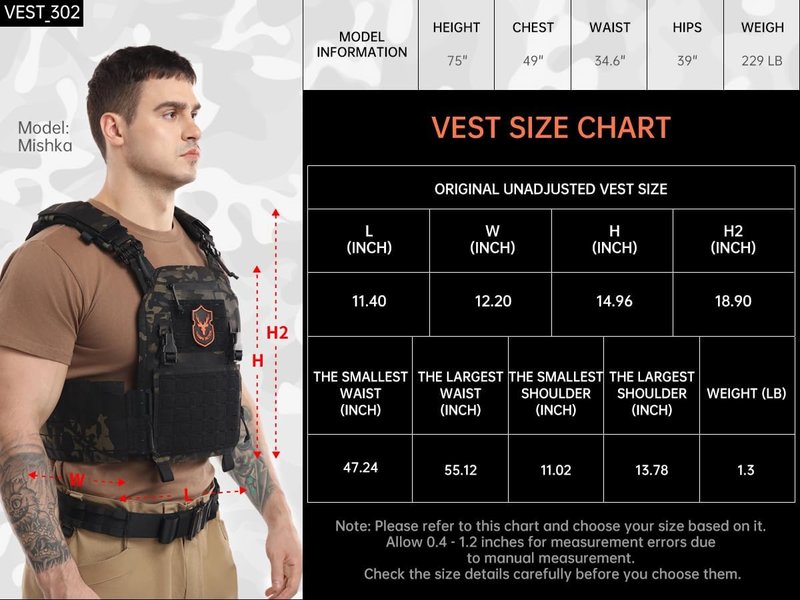 Tactical Molle Vest - Lightweight Modular Design with Quick Release | Adjustable Fit for All Sizes