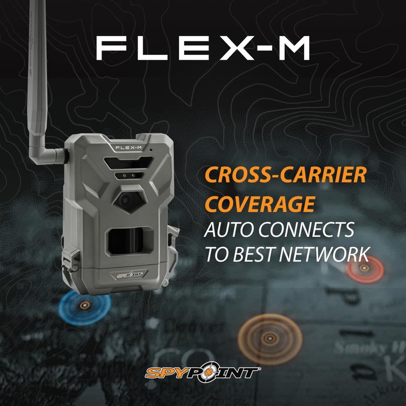 SPYPOINT Flex-M Cellular Trail Camera - Best Hunting Accessories, No WiFi Needed, Night Vision, Motion Activated, Dual-Sim LTE, IP65 Water-Resistant Game Camera, 28MP Photos, 720p Videos + Sound (4)