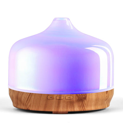 Porseme 500ml Essential Oil Diffuser, Aroma Ultrasonic Humidifier with Remote Control, BPA Free, Auto Shut-Off, Timer Setting for Large Room Sleeping Yoga