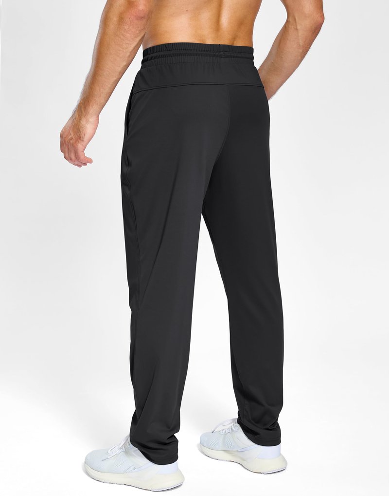 G Gradual Men's Sweatpants with Pockets Lightweight Workout Athletic Track Pants Stretch Gym Running Jogging Joggers for Men(Black,M)
