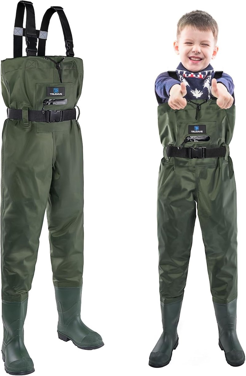 Trudave Chest Waders for Kids - Waterproof & Lightweight Youth Fishing Gear | Perfect for Hunting