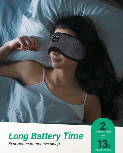 LC-dolida Sleep Headphones, White Noise Bluetooth Sleep Mask 3D Wireless Timing Eye Mask for Sleeping, Sleep Mask with Bluetooth Headphones for Side Sleepers Travel Yoga, Cool Gadgets for Men Women