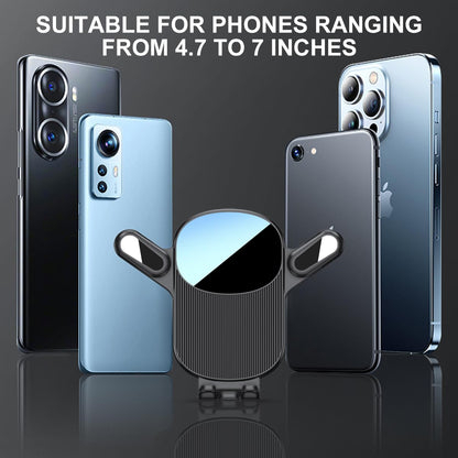 Car Phone Holder Mount, Super Stable Air Vent Cell Phone Car Mount, 360° Rotation,One Button Release for iPhone, Samsung, Google, and All Other Smartphones,Q7,Black