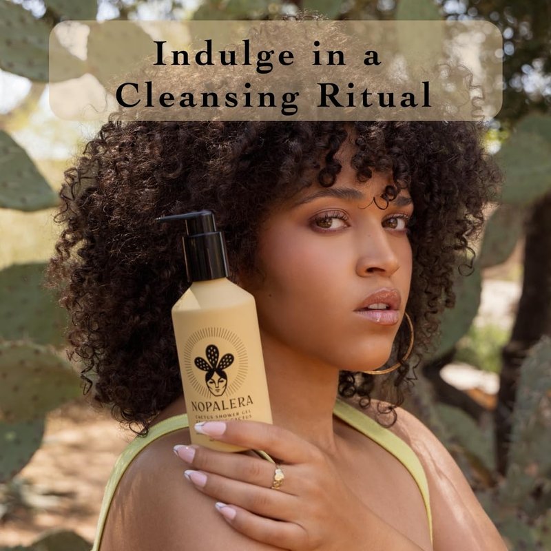 Nopalera Dulce de Cuerpo Shower Gel with Prickly Pear Oil and Blue Agave - Amber, Citrus, and Warm Vanilla Fragrance, Vegan, Moisturizing Body Wash for Skin, 8 oz.