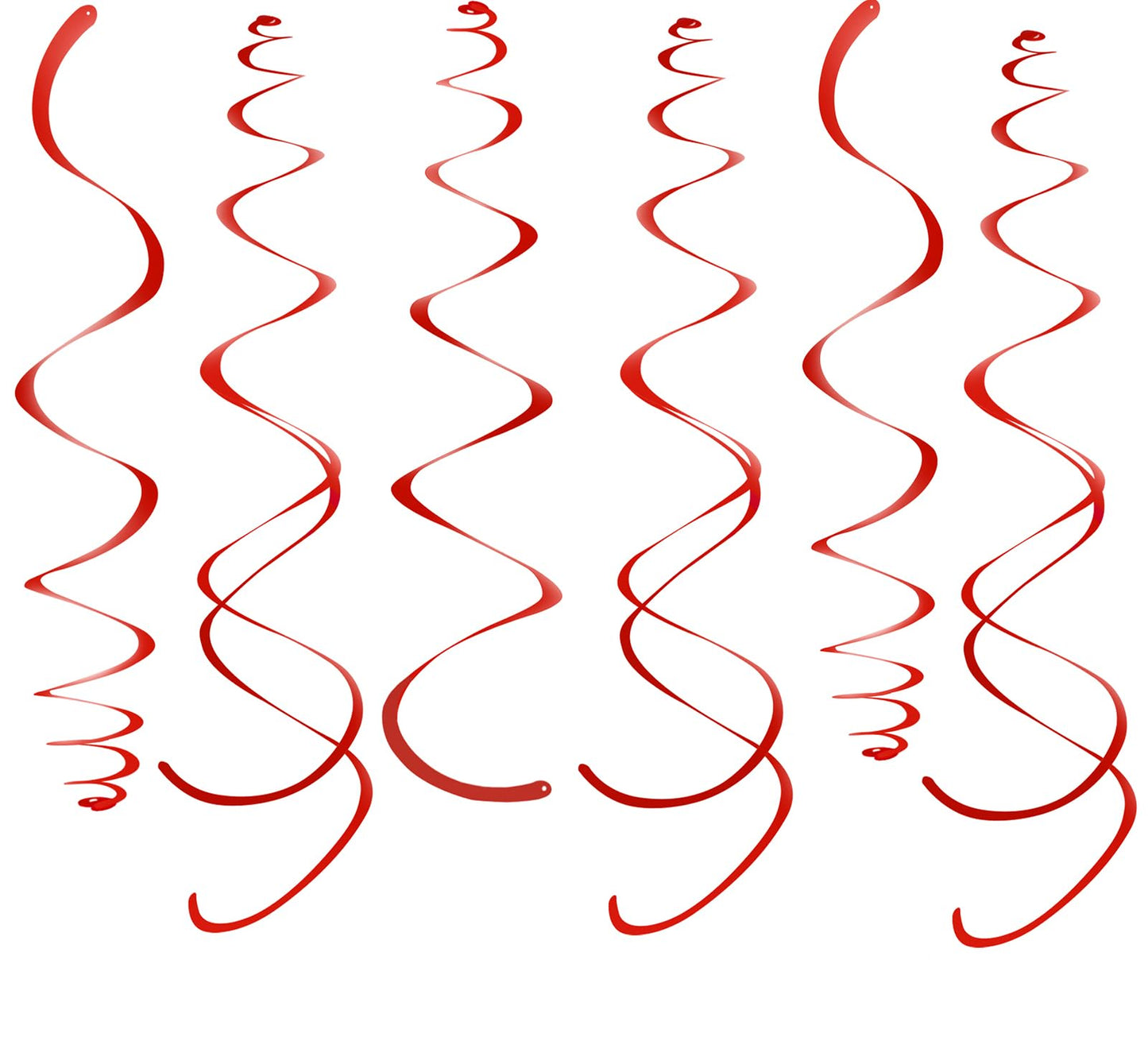 Red Swirls Decorations Hanging Swirl Decorations 36 pcs Red Party Streamers for Ceiling Anniversary Wedding Party Decorations