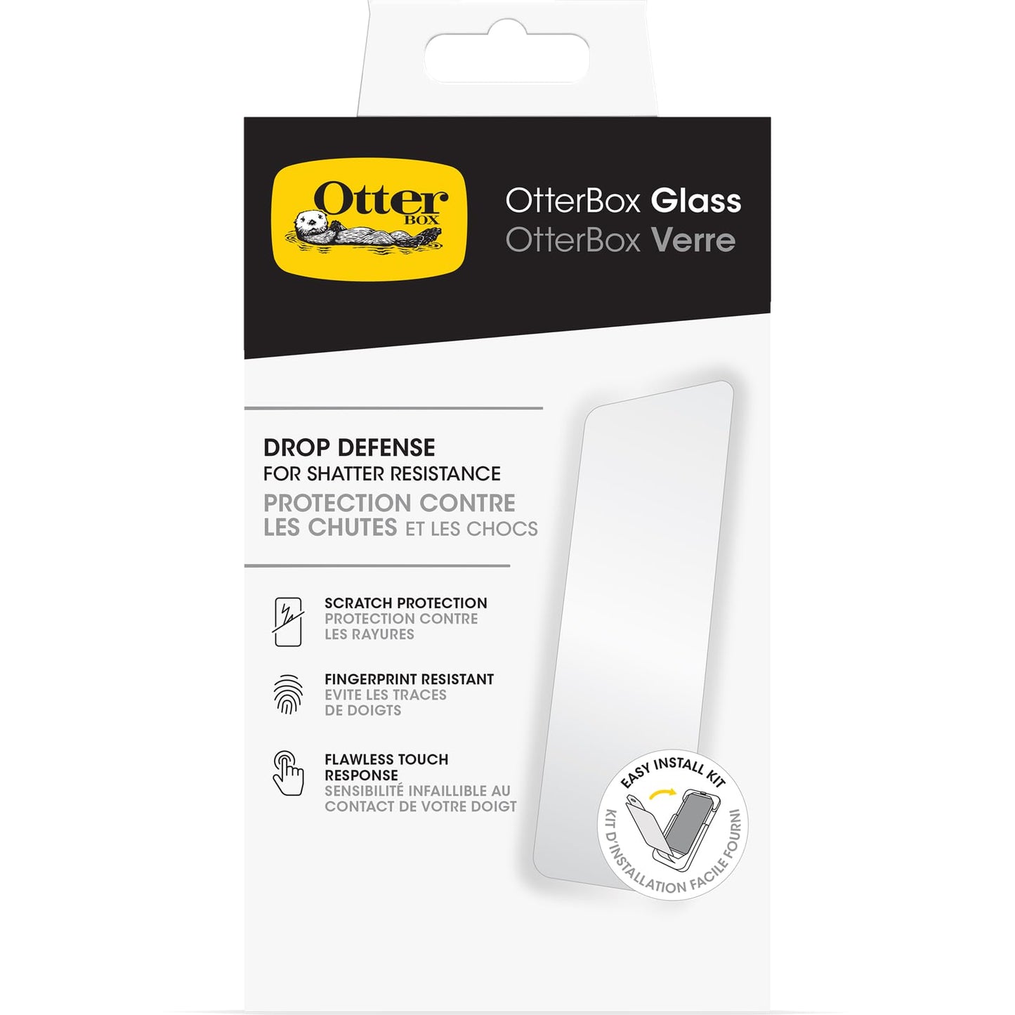 OtterBox iPhone 15 Plus Glass Screen Protector, Flawless Touch Response, Fingerprint Resistant, Easy Installation