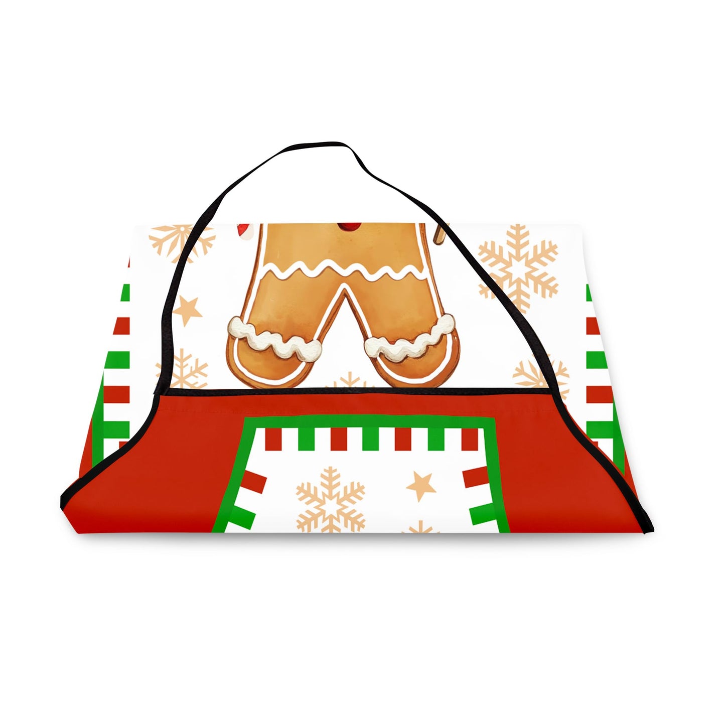 DZGlobal Christmas Apron Gingerbread Red Green Xmas Dinner Party Winter Holiday Chef Aprons with Adjustable Neck Tie for Women Men Kitchen Cooking Grill BBQ