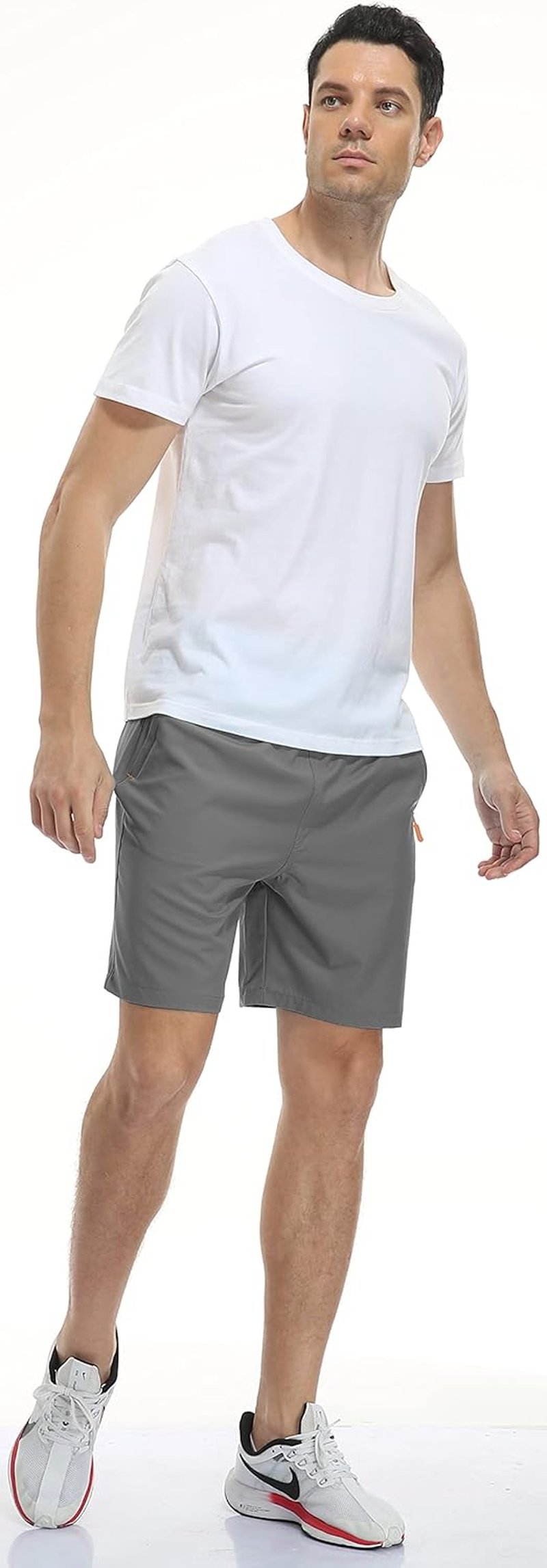 Men's Athletic Hiking Shorts - Water Resistant Quick-Dry Lightweight Outdoor Shorts with Zipper Pockets | Sizes S-XXL