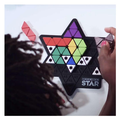 The Happy Puzzle Company The Genius Star Game - 165,000+ Puzzle Challenges for a Fun Family Board Game Night - Logic Puzzles STEM Educational Learning Resources - Smart Games for Kids & Adults Ages 8+