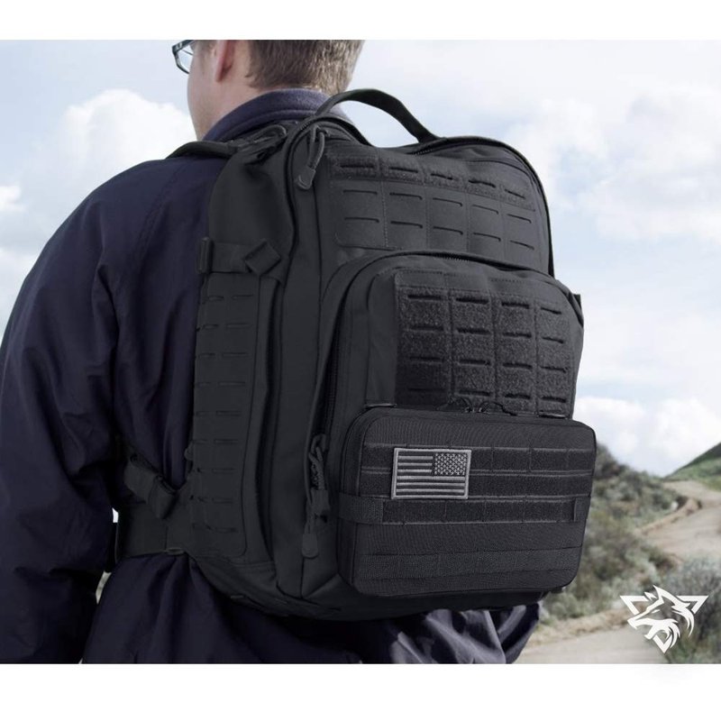 WYNEX Tactical Admin Molle Pouch, Medical EDC EMT Utility Bag Shell Design Attachment Pouches 1000D Nylon Hiking Belt Bags