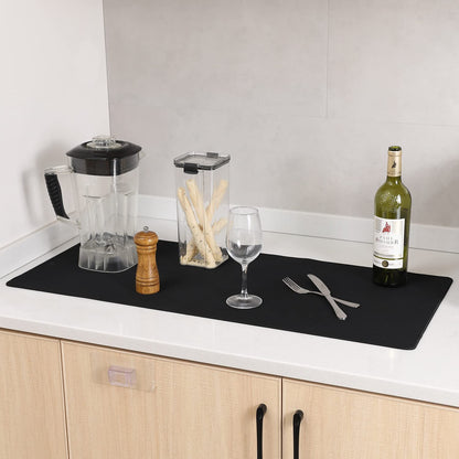 ALOANES Large Gaming Mouse Pad with Non-Slip Rubber Base,Stitched Edge,Desk mat for Laptop,Computer & PC, Wristing Pad for Gamer,Office & Home,Classic Black XL 11.81''x31.50''x0.12''