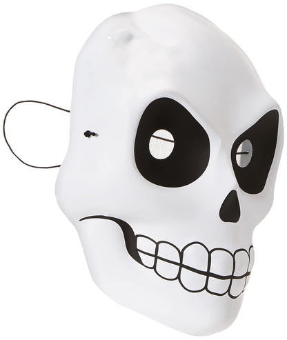 Disguise Reaper Costume Mask Accessory, White/Black, One Size Adult
