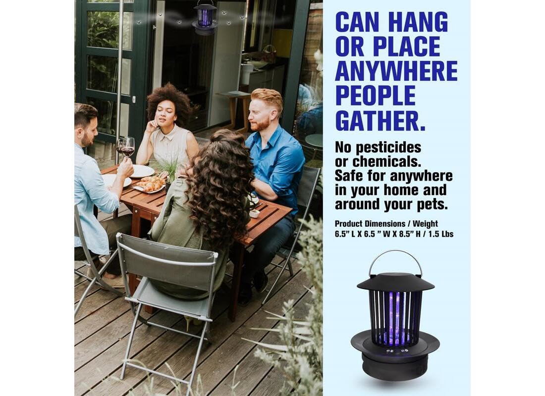 Double Zapper 18W by Bell+Howell Plug-in Electric Bug Killer, Zaps Flies, Mosquitoes, Ants/Bait and Heat Kills Cockroaches As Seen On TV 8.5”