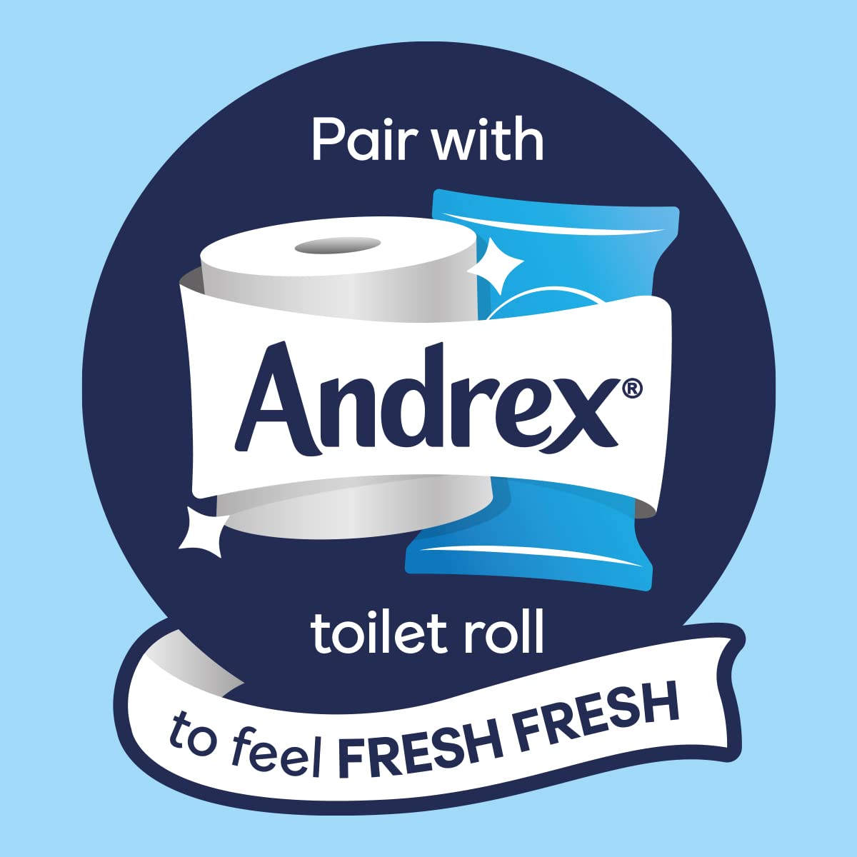 Andrex Ultimate Fresh Washlets, 12 Packs - Gentle, Biodegradable, Flushable Toilet Wipes for Everyday Hygiene, Use with Regular Toilet Roll for a Shower Fresh Clean