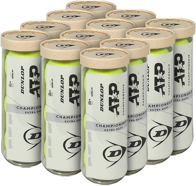 Dunlop ATP Championship Tennis Balls - Extra Duty, Regular Duty & High Altitude | 3 Ball Can Multi-Pack Options