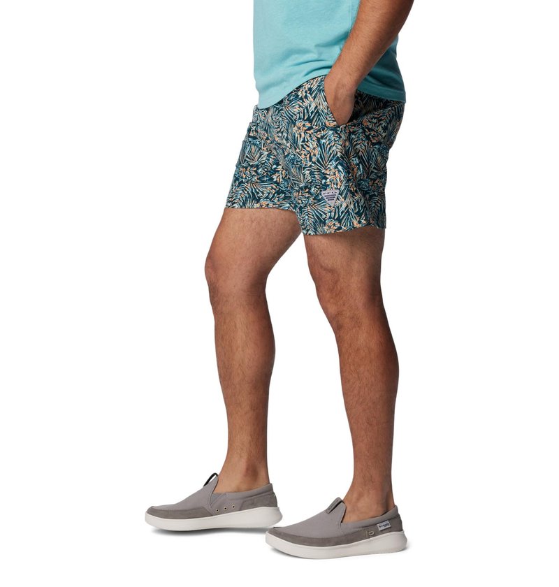 Columbia Men's PFG Rambler Water Short, Midnight Teal Tunado, X-Small