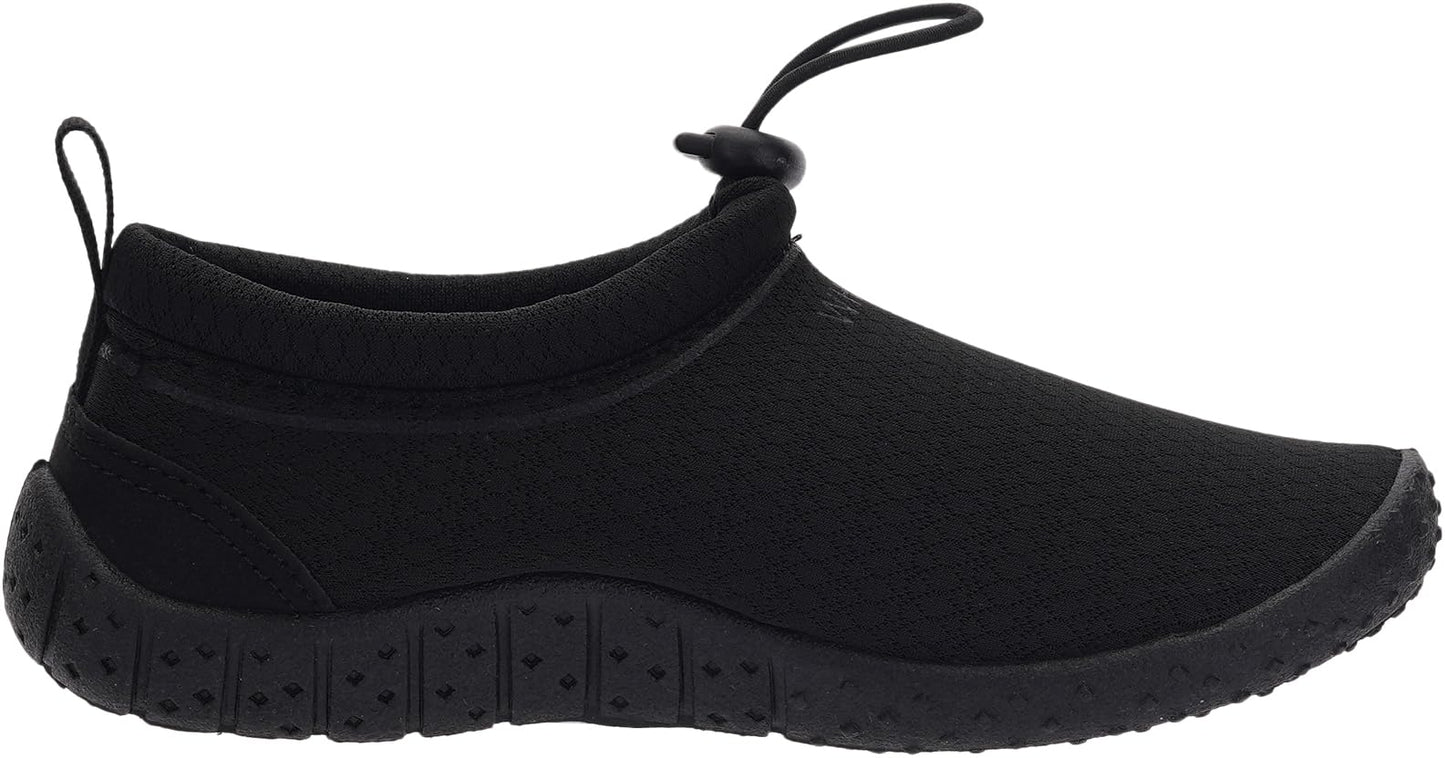 WHITIN Water Shoes for Little Kids Aqua Barefoot Swim Sneakers Beach Minimalist Size 1 Boys Girls Zero Drop Outdoor Surf Boating Kayak Sand Walking Socks All Black 31
