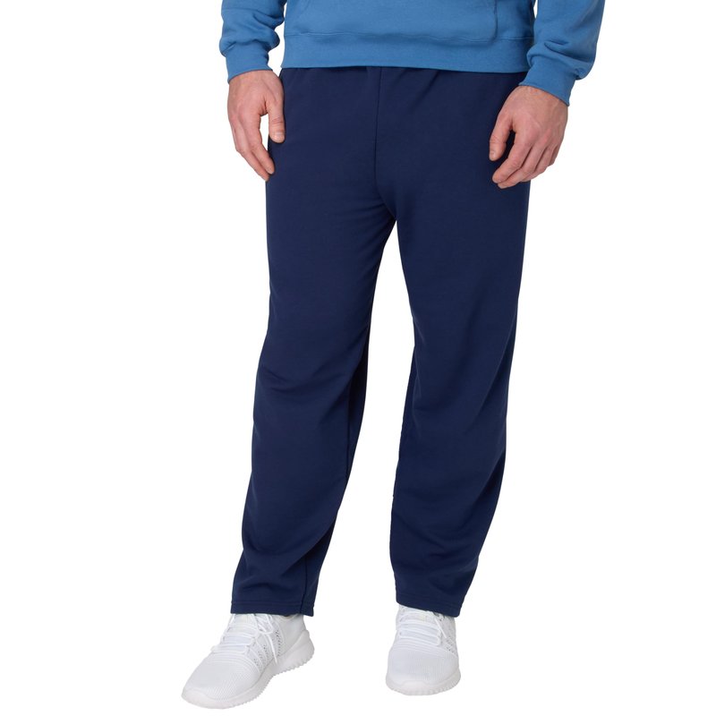 Hanes Men's EcoSmart Open Leg Pant with Pockets, Navy, 2X
