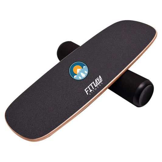Fitlaya Fitness Balance Board Trainer Wooden Training Equipment for Fitness Workout, Hockey‎, Skateboarding, Surfing and Snowboarding (SUN & SNOWMOUNT)