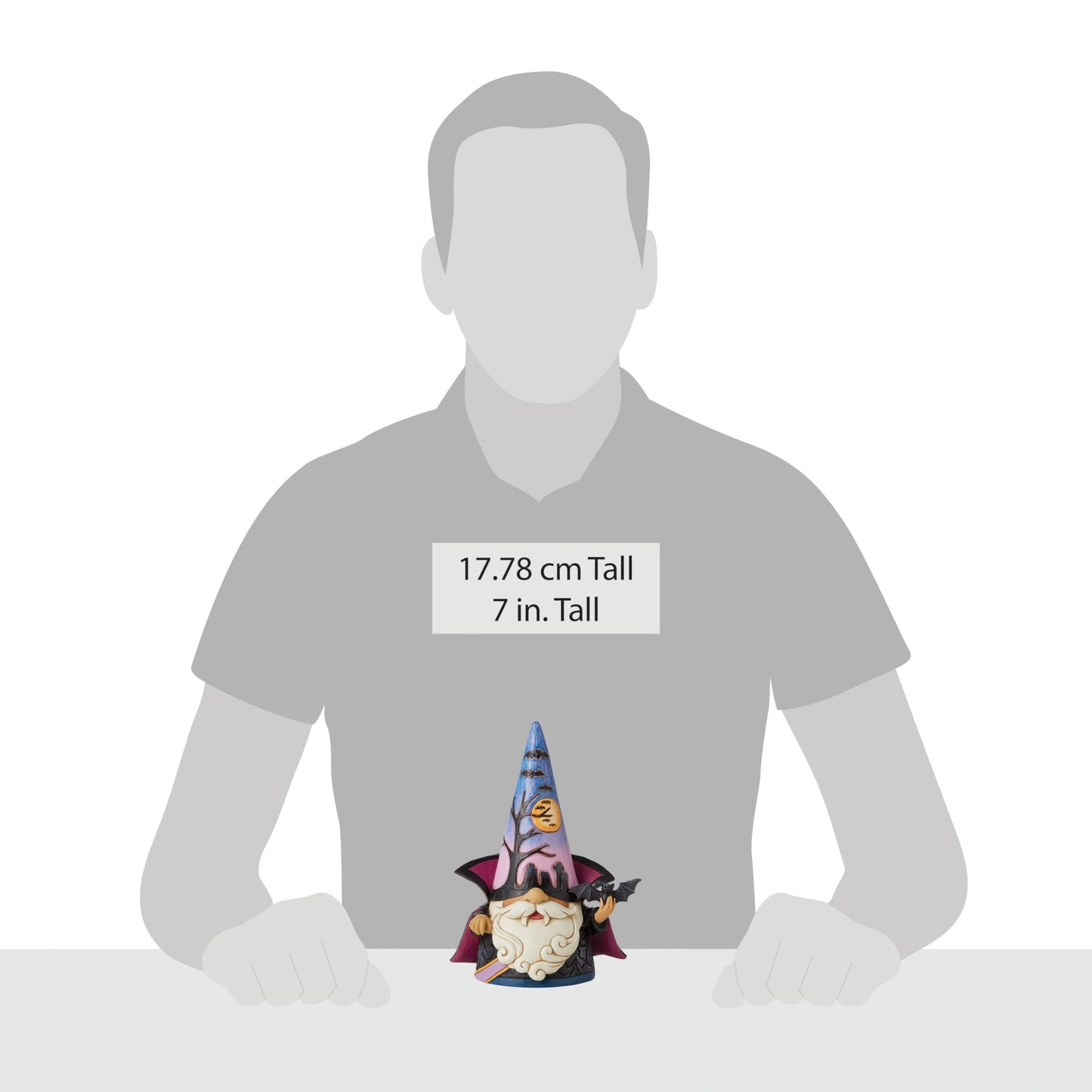 Enesco Jim Shore Heartwood Creek Halloween Vampire Gnome Figurine, 7 Inch, Multicolor