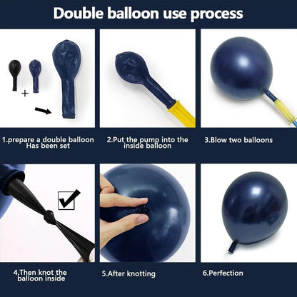 Halloween Balloon Arch Double Stuffed, Dark Green Navy Blue Burgundy Purple Black Balloon Garland Kit for Birthday Witch Gothic Spooky Magic School Party Decoration