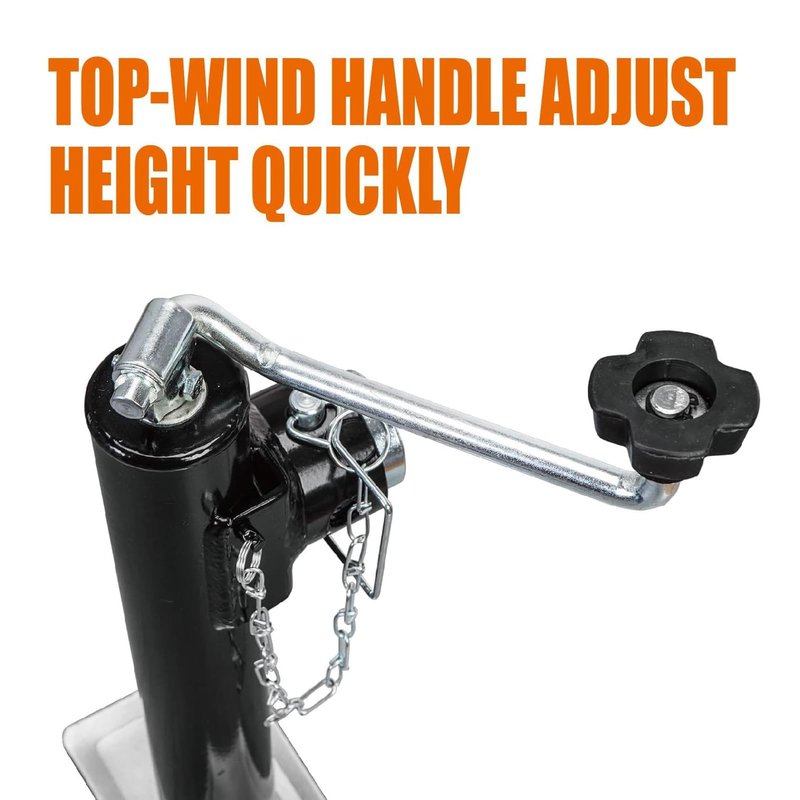 TCE ATR39003U-1 Torin Weld on Pipe Mount Swivel Trailer Jack: 2000 LBs Capacity, Black