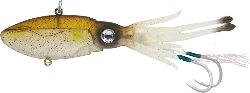 Nomad Design Squidtrex Vibrating Fishing Lure - TPE Soft Plastic Bait with Strong BKK Assist Hooks for Saltwater Fishing