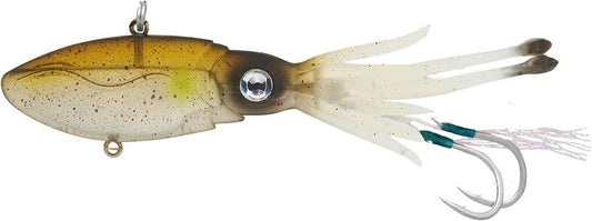 Nomad Design Squidtrex Vibrating Fishing Lure - TPE Soft Plastic Bait with Strong BKK Assist Hooks for Saltwater Fishing