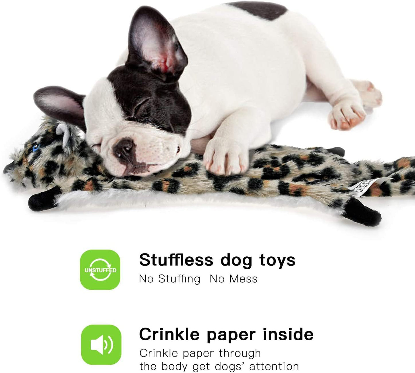 SHARLOVY Dog Squeaky Toys No Stuffing 6 Pack Dog Toys Crinkle Dog Toys for Small Dogs Durable Dog Chew Toys Plush Cute Animals Natural Puppy Toys for Teething Pet Toys Squeak