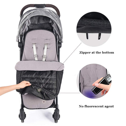 Cosytoes Footmuff, Fairy Baby Waterproof and Windproof,CosyToes Fleece Lined Universal Fitting for Pushchairs Strollers Prams Buggy (Grey)