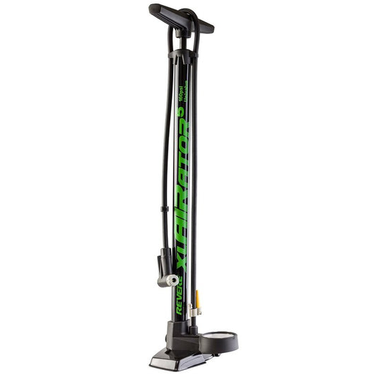 Revere xlAIRator 5 Bike Floor Pump – 160 PSI, Dual Valve Compatibility (Presta & Schrader), Extra-Large Gauge, 41" Hose, Includes Patch Kit – Ideal for Road & Mountain Bikes